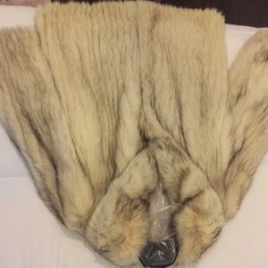 Authentic blue fox with white trim inside